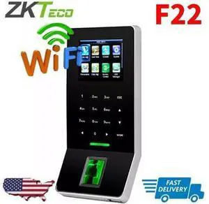 ZKteco F22 Wifi TCP/IP Fingerprint System ID Access Control Time Attendance US ZKteco F22 Wifi TCP/IP Fingerprint System ID Access Control Time Attendance US