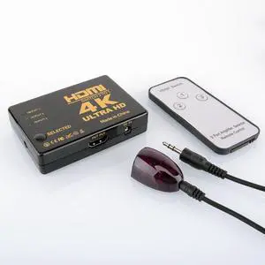 HDMI Switch 4k HDMI Splitter HDMI Switch 3 in 1 Out, HDMI Switch with IR Remote Control, Supports 4k@60HZ 3D HD1080P, HDMI Switcher for PS4 Xbox Apple TV Fire Stick Blu-Ray Player HDMI Switch 4k HDMI Splitter HDMI Switch 3 in 1 Out, HDMI Switch with IR Remote Control, Supports 4k@60HZ 3D HD1080P, HDMI Switcher for PS4 Xbox Apple TV Fire Stick Blu-Ray Player