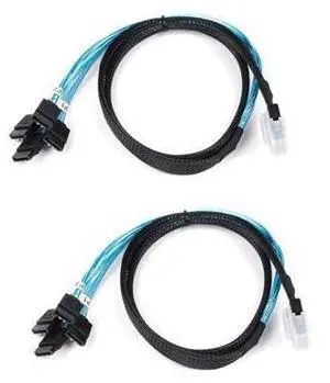 DeuninkerHeretom 2PCS Internal Mini SAS 36pin (SFF-8087) Male to 4X SATA 7pin Female Fan-Out Cable, 1-Meter (3.3feet) DeuninkerHeretom 2PCS Internal Mini SAS 36pin (SFF-8087) Male to 4X SATA 7pin Female Fan-Out Cable, 1-Meter (3.3feet)