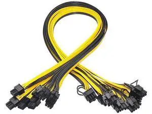 6 Pin PCI-e to 8 Pin (6+2) PCI-e Power Cable for HP Dell 750W / 1200W Server PSU Breakout Board Graphic Cards GPU Mining (8-Pack) 6 Pin PCI-e to 8 Pin (6+2) PCI-e Power Cable for HP Dell 750W / 1200W Server PSU Breakout Board Graphic Cards GPU Mining (8-Pack)