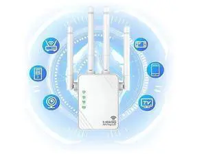 Ecocleanpath 2024 WiFi Extender 1200Mbps, Dual Band Booster for 4,000 Sq Ft & 45 Devices, White Ecocleanpath 2024 WiFi Extender 1200Mbps, Dual Band Booster for 4,000 Sq Ft & 45 Devices, White