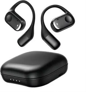 Black Air Conduction Open-Ear Bluetooth 5.3 Headset - 4 Mics, ENC Noise Cancellation, 28H Play Black Air Conduction Open-Ear Bluetooth 5.3 Headset - 4 Mics, ENC Noise Cancellation, 28H Play