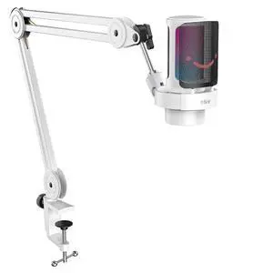 Deuninker Gaming USB Microphone with Metal Boom Arm Bundle, PC Computer Streaming Mic with Mute, RGB, Gain Knob, Microphone Arm Stand with Desk Clamp Kit for Recording/Podcast (A8+BM63 White) Deuninker Gaming USB Microphone with Metal Boom Arm Bundle, PC Computer Streaming Mic with Mute, RGB, Gain Knob, Microphone Arm Stand with Desk Clamp Kit for Recording/Podcast (A8+BM63 White)