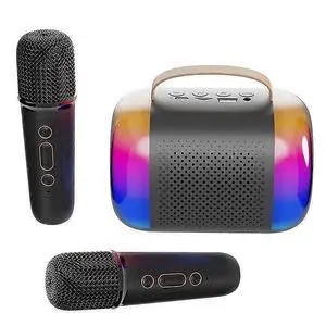 Ecocleanpath Kids Karaoke Machine with 2 Wireless Mics, Bluetooth Speaker & LED Lights - Portable Party Gift for Ages 3-11+ Ecocleanpath Kids Karaoke Machine with 2 Wireless Mics, Bluetooth Speaker & LED Lights - Portable Party Gift for Ages 3-11+