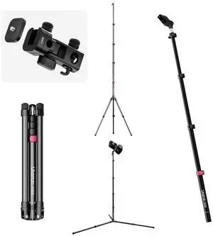 Deuninker TT43 II Light Stand, 86.61" Lightweight Reverse-Folding Tripod with Quick-Release Tilt Head, 8.8lb Load, Detachable Center Column as Boom Pole, for Studio Photography Video Live Streaming Deuninker TT43 II Light Stand, 86.61" Lightweight Reverse-Folding Tripod with Quick-Release Tilt Head, 8.8lb Load, Detachable Center Column as Boom Pole, for Studio Photography Video Live Streaming