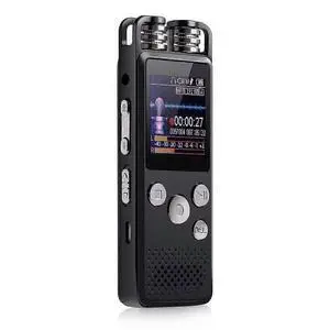 Deuninker Voice Activated Recorder with DSP Noise Reduction & 1156H Battery, Black - Studio Quality for Interviews & Lectures Deuninker Voice Activated Recorder with DSP Noise Reduction & 1156H Battery, Black - Studio Quality for Interviews & Lectures