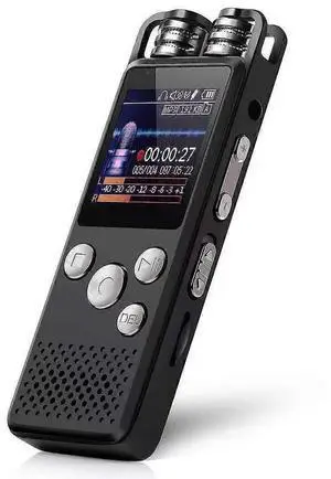 Deuninker 16GB Voice Activated Recorder with Playback, DSP Noise Cancellation, Dual Mic, MP3 & Speaker - Black Deuninker 16GB Voice Activated Recorder with Playback, DSP Noise Cancellation, Dual Mic, MP3 & Speaker - Black