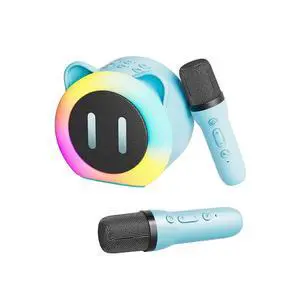 Ecocleanpath Kids Bluetooth Karaoke Machine with 2 Wireless Mics, Portable Speaker with Lights, TF/USB Support, Birthday Gift (Blue) Ecocleanpath Kids Bluetooth Karaoke Machine with 2 Wireless Mics, Portable Speaker with Lights, TF/USB Support, Birthday Gift (Blue)
