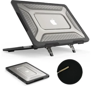 Deuninker Case for MacBook Air 13.6 inch, Shock-Absorbing Protection with Folding Stand &Mouse Pad Case for MacBook Air 13.6 inch, Black Deuninker Case for MacBook Air 13.6 inch, Shock-Absorbing Protection with Folding Stand &Mouse Pad Case for MacBook Air 13.6 inch, Black