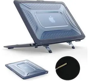 Deuninker Case for MacBook Pro 14 inch, Shock-Absorbing Protection with Folding Stand &Mouse Pad Case for MacBook Pro 14 inch, Blue Deuninker Case for MacBook Pro 14 inch, Shock-Absorbing Protection with Folding Stand &Mouse Pad Case for MacBook Pro 14 inch, Blue