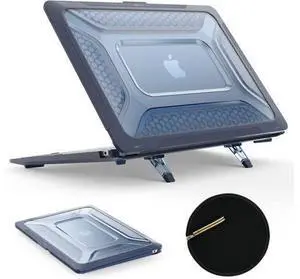 Deuninker Case for MacBook Pro 16 inch, Shock-Absorbing Protection with Folding Stand &Mouse Pad Case for MacBook Pro 16 inch, Blue Deuninker Case for MacBook Pro 16 inch, Shock-Absorbing Protection with Folding Stand &Mouse Pad Case for MacBook Pro 16 inch, Blue