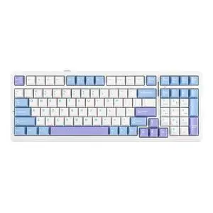 x Aula F99 Wireless Mechanical Keyboard, Hot Swappable Gasket Custom Gaming Keyboard with Five-Layer Padding, Bluetooth/2.4GHz/USB-C, 8000mAh Battery (White Light Blue, Graywood V3 Switch) x Aula F99 Wireless Mechanical Keyboard, Hot Swappable Gasket Custom Gaming Keyboard with Five-Layer Padding, Bluetooth/2.4GHz/USB-C, 8000mAh Battery (White Light Blue, Graywood V3 Switch)