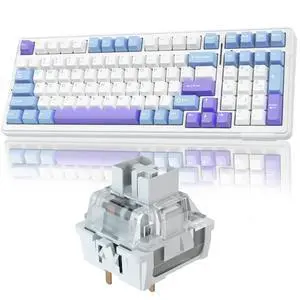 AULA F99 Wireless Mechanical Keyboard,Tri-Mode BT5.0/2.4GHz/USB-C Hot Swappable Custom Keyboards+LEOBOG Graywood V3 Switches Set AULA F99 Wireless Mechanical Keyboard,Tri-Mode BT5.0/2.4GHz/USB-C Hot Swappable Custom Keyboards+LEOBOG Graywood V3 Switches Set