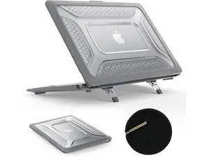 Deuninker Case for MacBook Air 15 inch, Shock-Absorbing Protection with Folding Stand &Mouse Pad Case for MacBook Air 15 inch, Gray Deuninker Case for MacBook Air 15 inch, Shock-Absorbing Protection with Folding Stand &Mouse Pad Case for MacBook Air 15 inch, Gray