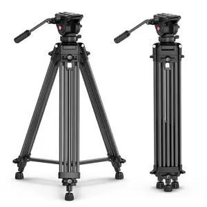 Deuninker MT-81 Camera Video Tripod with 360 Degree Fluid Head, 61inch/155cm Heavy Duty Aluminum Alloy Camera Tripod Stand, Quick Release Plate Compatible with DSLR Camcorder, Load Up to 17.6lb/8kg Deuninker MT-81 Camera Video Tripod with 360 Degree Fluid Head, 61inch/155cm Heavy Duty Aluminum Alloy Camera Tripod Stand, Quick Release Plate Compatible with DSLR Camcorder, Load Up to 17.6lb/8kg