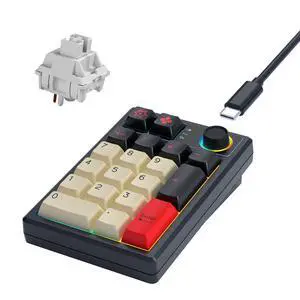 KEYCOOL K19 Wireless Numeric Keyboard, Mechanical Number Keypad Hot-swappable Bluetooth Numpad 5.0/2.4GHz, RGB Multi-Function Knob Numerical Keyboard for Laptop Mac Win iOS Android KEYCOOL K19 Wireless Numeric Keyboard, Mechanical Number Keypad Hot-swappable Bluetooth Numpad 5.0/2.4GHz, RGB Multi-Function Knob Numerical Keyboard for Laptop Mac Win iOS Android