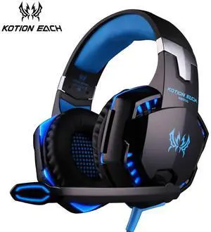 KOTION EACH Gaming Headphone Noise Cancelling Bass Stereo Gamer Headset With Microphone Headphones Mic LED Light For PC Computer KOTION EACH Gaming Headphone Noise Cancelling Bass Stereo Gamer Headset With Microphone Headphones Mic LED Light For PC Computer