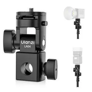 Deuninker LA04 Light Stand Mount Adapter with 1/4 Screw, Quick Release Mounting Plate for Camera Monitor Ring Light, Fits Flat Head Light Stand/Boom arm/C Stand, 180° Tilt Max. Load 6.6lb/3kg Deuninker LA04 Light Stand Mount Adapter with 1/4 Screw, Quick Release Mounting Plate for Camera Monitor Ring Light, Fits Flat Head Light Stand/Boom arm/C Stand, 180° Tilt Max. Load 6.6lb/3kg