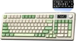 AULA S99 Pro Wireless Keyboard, Monitor and Media Knob, Tri-Mode Bluetooth/2.4G/USB-C RGB Creamy Gaming Keyboard with Number Pad Macro Keys, Custom Computer Keyboard for Laptop, AULA S99 Pro Wireless Keyboard, Monitor and Media Knob, Tri-Mode Bluetooth/2.4G/USB-C RGB Creamy Gaming Keyboard with Number Pad Macro Keys, Custom Computer Keyboard for Laptop,