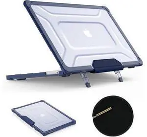 Deuninker Case for MacBook Air 15 inch, Shock-Absorbing Protection with Folding Stand &Mouse Pad Case for MacBook Air 15 inch, Navyblue Deuninker Case for MacBook Air 15 inch, Shock-Absorbing Protection with Folding Stand &Mouse Pad Case for MacBook Air 15 inch, Navyblue