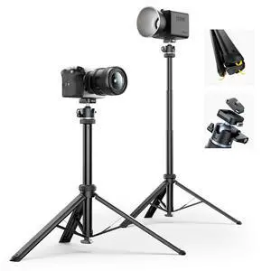 Deuninker MT93 Universal 1/4" Light Stand Camera Tripod w Auto-Open w UKA Quick-Release, 63" Portable Adjustable Ball Head Tripod for Cameras/Video Light/Phone/Outdoor Photo, Up Load 6.61lb, w Bag Deuninker MT93 Universal 1/4" Light Stand Camera Tripod w Auto-Open w UKA Quick-Release, 63" Portable Adjustable Ball Head Tripod for Cameras/Video Light/Phone/Outdoor Photo, Up Load 6.61lb, w Bag