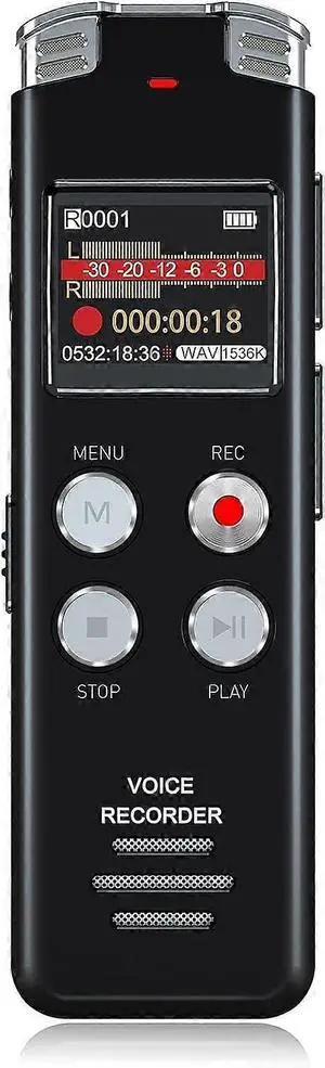 Deuninker 64GB Digital Voice Recorder with Voice Activation - Noise Cancelling Mic for Lectures & Meetings Deuninker 64GB Digital Voice Recorder with Voice Activation - Noise Cancelling Mic for Lectures & Meetings