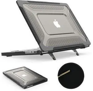 Deuninker Case for MacBook Pro 16 inch, Shock-Absorbing Protection with Folding Stand &Mouse Pad Case for MacBook Pro 16 inch, Black Deuninker Case for MacBook Pro 16 inch, Shock-Absorbing Protection with Folding Stand &Mouse Pad Case for MacBook Pro 16 inch, Black