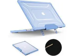 Deuninker Case for MacBook Air 15 inch, Shock-Absorbing Protection with Folding Stand &Mouse Pad Case for MacBook Air 15 inch, SkyBlue Deuninker Case for MacBook Air 15 inch, Shock-Absorbing Protection with Folding Stand &Mouse Pad Case for MacBook Air 15 inch, SkyBlue