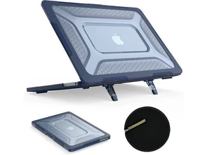 Deuninker Case for MacBook Air 13.6 inch, Shock-Absorbing Protection with Folding Stand &Mouse Pad Case for MacBook Air 13.6 inch, Blue Deuninker Case for MacBook Air 13.6 inch, Shock-Absorbing Protection with Folding Stand &Mouse Pad Case for MacBook Air 13.6 inch, Blue