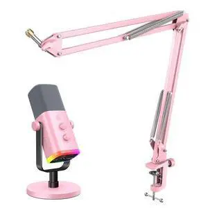Deuninker XLR/USB Gaming Microphone with Boom Arm, Streaming Dynamic Microphone with RGB, Gain Knob, Headphone Jack, Adjustable Metal Mic Arm Stand for Recording, Podcast-AM8P+CS1P Deuninker XLR/USB Gaming Microphone with Boom Arm, Streaming Dynamic Microphone with RGB, Gain Knob, Headphone Jack, Adjustable Metal Mic Arm Stand for Recording, Podcast-AM8P+CS1P