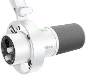 Deuninker Studio XLR Dynamic Microphone, USB PC Podcast Microphone for Streaming Recording, XLR/USB Vocal Mic with Tap-to-Mute, Gain Knob, Headphones Monitoring-Amplitank K688 White Deuninker Studio XLR Dynamic Microphone, USB PC Podcast Microphone for Streaming Recording, XLR/USB Vocal Mic with Tap-to-Mute, Gain Knob, Headphones Monitoring-Amplitank K688 White