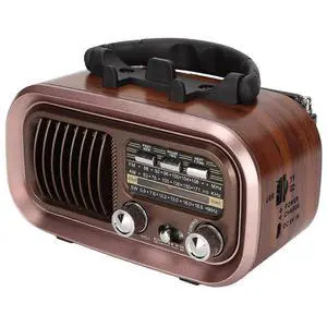 Ecocleanpath Portable Vintage AM/FM Radio Speaker with MP3/WAV Player, 3-Band Retro Design for Indoor & Outdoor Use (Brown) Ecocleanpath Portable Vintage AM/FM Radio Speaker with MP3/WAV Player, 3-Band Retro Design for Indoor & Outdoor Use (Brown)