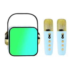 Deuninker Portable Karaoke Machine with 2 Wireless Mics, Bluetooth Speaker for Kids & Adults, LED Lights, 10H Playback Deuninker Portable Karaoke Machine with 2 Wireless Mics, Bluetooth Speaker for Kids & Adults, LED Lights, 10H Playback