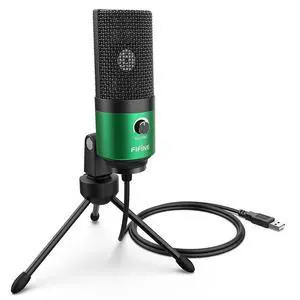 Deuninker USB Gaming Microphone for PC Desktop, PS4 and Mac, Gain Control, External Condenser Computer Mic for Streaming, Podcasting, Twitch, Discord, Green - K669G Deuninker USB Gaming Microphone for PC Desktop, PS4 and Mac, Gain Control, External Condenser Computer Mic for Streaming, Podcasting, Twitch, Discord, Green - K669G