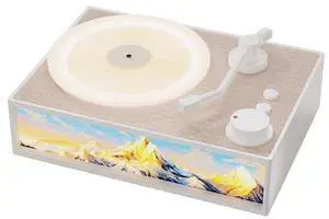 Ecocleanpath Retro Record Bluetooth Speaker with Light & Fragrance Diffuser, 5W Sound, White Ecocleanpath Retro Record Bluetooth Speaker with Light & Fragrance Diffuser, 5W Sound, White