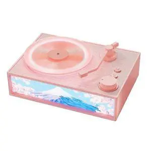 Ecocleanpath Retro Record Bluetooth Speaker with Light & Fragrance Diffuser - 5W Hi-Fi Sound, 360° Aroma (White/Pink) Ecocleanpath Retro Record Bluetooth Speaker with Light & Fragrance Diffuser - 5W Hi-Fi Sound, 360° Aroma (White/Pink)