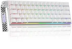 Aula MINI60 HE PRO - 60% Mechanical Gaming Keyboard Wireless, Hall Effect Magnetic Switch Hot Swappable, Rapid Trigger Mode, 8000 Hz Polling Rate, 60 Percent Compact Design (White) Aula MINI60 HE PRO - 60% Mechanical Gaming Keyboard Wireless, Hall Effect Magnetic Switch Hot Swappable, Rapid Trigger Mode, 8000 Hz Polling Rate, 60 Percent Compact Design (White)