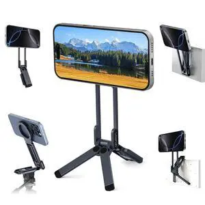 Deuninker MA38 Magnetic Phone Tripod for iPhone 17/16/15-52N Strong Magnet Foldable Hook for Magsafe Phone Tripod, Portable Mini Phone Stand for Desk w Arca Uka Mount & Back Magnetic for Vlog/Travel Deuninker MA38 Magnetic Phone Tripod for iPhone 17/16/15-52N Strong Magnet Foldable Hook for Magsafe Phone Tripod, Portable Mini Phone Stand for Desk w Arca Uka Mount & Back Magnetic for Vlog/Travel