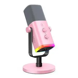 Deuninker XLR/USB Microphone, Gaming Recording PC Microphone with Headphones Jack, Mute Button, Dynamic RGB Mic for Computer, Streaming Mic for Podcasting Voice-Over YouTube Video-AmpliGame AM8 Pink Deuninker XLR/USB Microphone, Gaming Recording PC Microphone with Headphones Jack, Mute Button, Dynamic RGB Mic for Computer, Streaming Mic for Podcasting Voice-Over YouTube Video-AmpliGame AM8 Pink