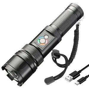 Deuninker 250,000 Lumen LED Flashlight with COB Light, USB-C Rechargeable, IP65 Waterproof for Outdoor Camping & Emergencies Deuninker 250,000 Lumen LED Flashlight with COB Light, USB-C Rechargeable, IP65 Waterproof for Outdoor Camping & Emergencies