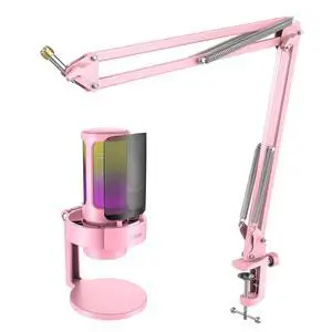 Deuninker Gaming Computer Microphone Set with Boom Arm, USB Mic Kit with Gain Knob, RGB Control, Metal Mic Arm Stand for Streaming,Podcast-A8P+CS1P Deuninker Gaming Computer Microphone Set with Boom Arm, USB Mic Kit with Gain Knob, RGB Control, Metal Mic Arm Stand for Streaming,Podcast-A8P+CS1P