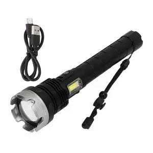 Deuninker USB Rechargeable Outdoor Flashlight, Super Bright Zoomable & Waterproof Aluminum Alloy Torch Deuninker USB Rechargeable Outdoor Flashlight, Super Bright Zoomable & Waterproof Aluminum Alloy Torch