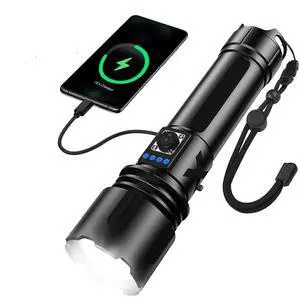 Deuninker 1500 Lumen Rechargeable Tactical Flashlight, XHP70.2 LED, Magnetic Wristband, IPX6 Waterproof for Camping & Emergencies Deuninker 1500 Lumen Rechargeable Tactical Flashlight, XHP70.2 LED, Magnetic Wristband, IPX6 Waterproof for Camping & Emergencies