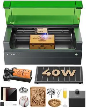 xTool S1 40W Laser Cutter and Laser Engraver for Tumblers, 23.93" x 15.16" Bed Size, 600mm/s Speed, Laser Engraving Machine, Laser Engraver for Wood and Metal, Acrylic, Big Project - Rotary Bundle xTool S1 40W Laser Cutter and Laser Engraver for Tumblers, 23.93" x 15.16" Bed Size, 600mm/s Speed, Laser Engraving Machine, Laser Engraver for Wood and Metal, Acrylic, Big Project - Rotary Bundle