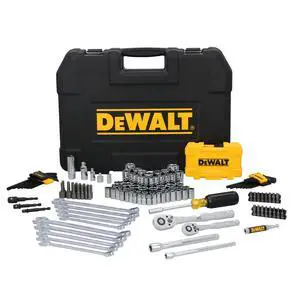 DEWALT 142 Piece Mechanics Tool Set, 1/4 Inch and 3/8 Inch Drive, SAE and Metric (DWMT45425) DEWALT 142 Piece Mechanics Tool Set, 1/4 Inch and 3/8 Inch Drive, SAE and Metric (DWMT45425)