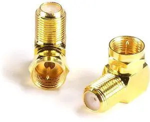 Coaxial Cable Right Angle Connector 4 Pack for Tight Corners and Flat Panel TV Mounting 90 Degree F Type Adapter for Coax Cable and Wall Plates Coaxial Cable Right Angle Connector 4 Pack for Tight Corners and Flat Panel TV Mounting 90 Degree F Type Adapter for Coax Cable and Wall Plates