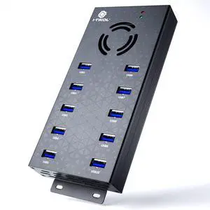 USB 3 0 Hub - 10 Ports Powered USB Hub - Charging & High-Speed Data Transfer USB Expander Hub - up to 5Gbps High-Speed USB Splitter - Aluminum Alloy Multiple USB Port Hub for Laptop Phone Tablet PC USB 3 0 Hub - 10 Ports Powered USB Hub - Charging & High-Speed Data Transfer USB Expander Hub - up to 5Gbps High-Speed USB Splitter - Aluminum Alloy Multiple USB Port Hub for Laptop Phone Tablet PC
