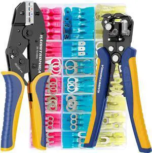 haisstronica Crimping Tool for Heat Shrink Connectors Set with 280PCS AWG 22-10 Marine Grade Heat Shrink Wire Connectors and Wire Stripper haisstronica Crimping Tool for Heat Shrink Connectors Set with 280PCS AWG 22-10 Marine Grade Heat Shrink Wire Connectors and Wire Stripper