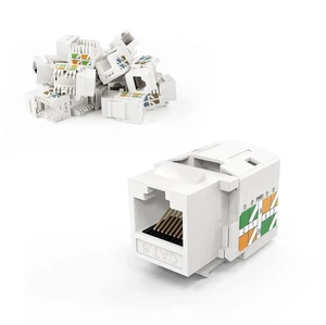 Cat6 Keystone Jacks, 10-Pack RJ45 Keystone Jack, Ethernet Keystone Modular Female Connectors, White