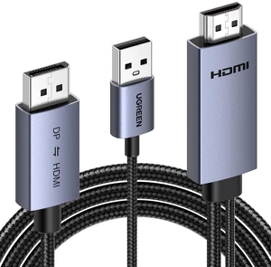 UGREEN 4K@60Hz Bidirectional HDMI to Displayport Cable Male to Male Adapter DP 1.2, HDCP 2.2, HDMI 1.4 4K@30Hz High Speed for Laptops, PC Compatible with Switch 2/PS5/Xbox/AMD/NVIDIA/Monitor, 6.6FT UGREEN 4K@60Hz Bidirectional HDMI to Displayport Cable Male to Male Adapter DP 1.2, HDCP 2.2, HDMI 1.4 4K@30Hz High Speed for Laptops, PC Compatible with Switch 2/PS5/Xbox/AMD/NVIDIA/Monitor, 6.6FT